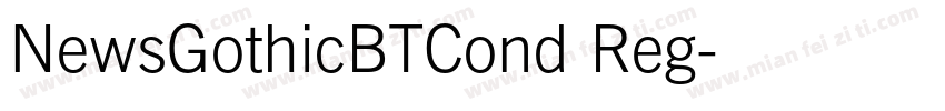 NewsGothicBTCond Reg字体转换